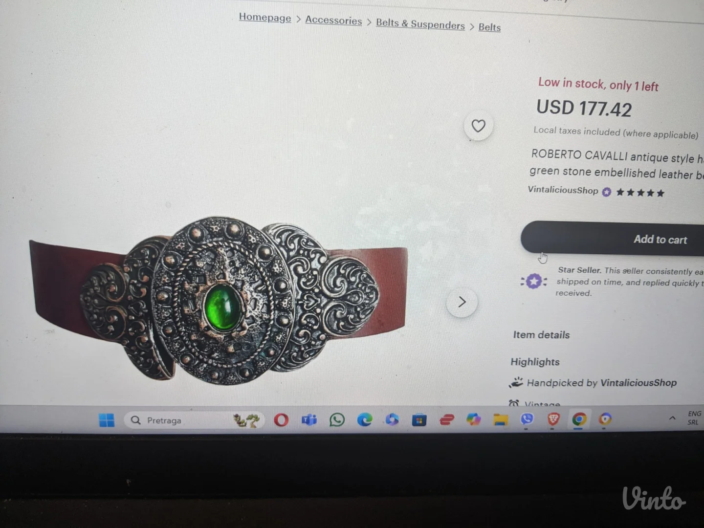 Roberto Cavalli - original - nov - prirodna koža