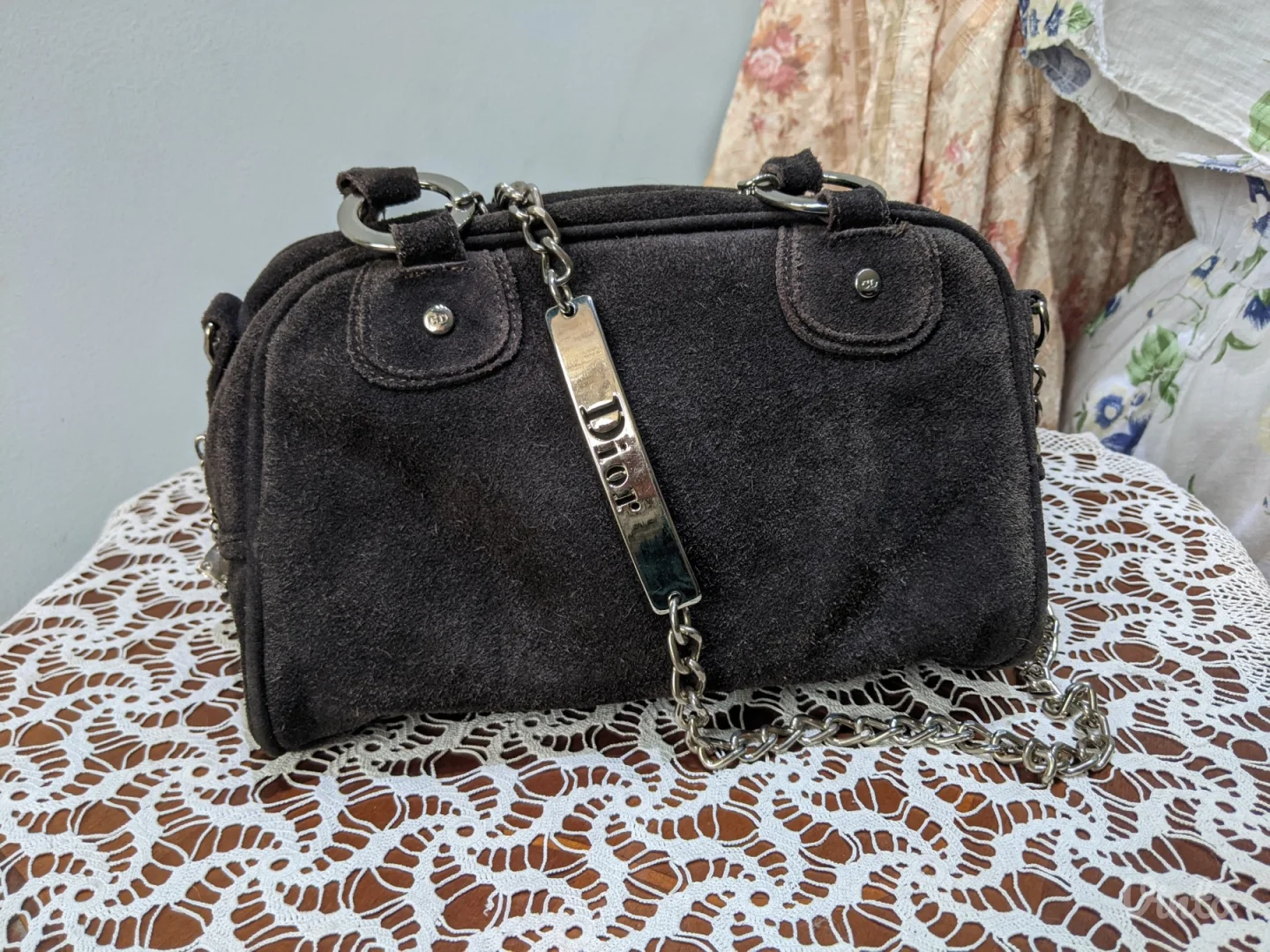 Christian Dior - prirodna koža, velur - model bowling