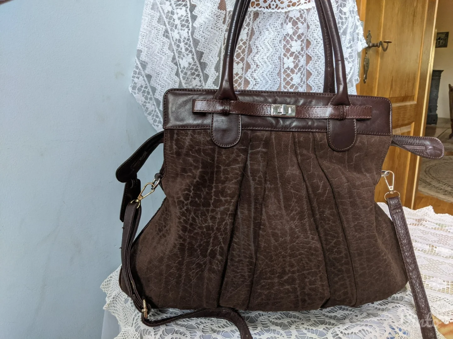 CALEIDOS -Original-Nova-Prirodna koža+Velur-Velika