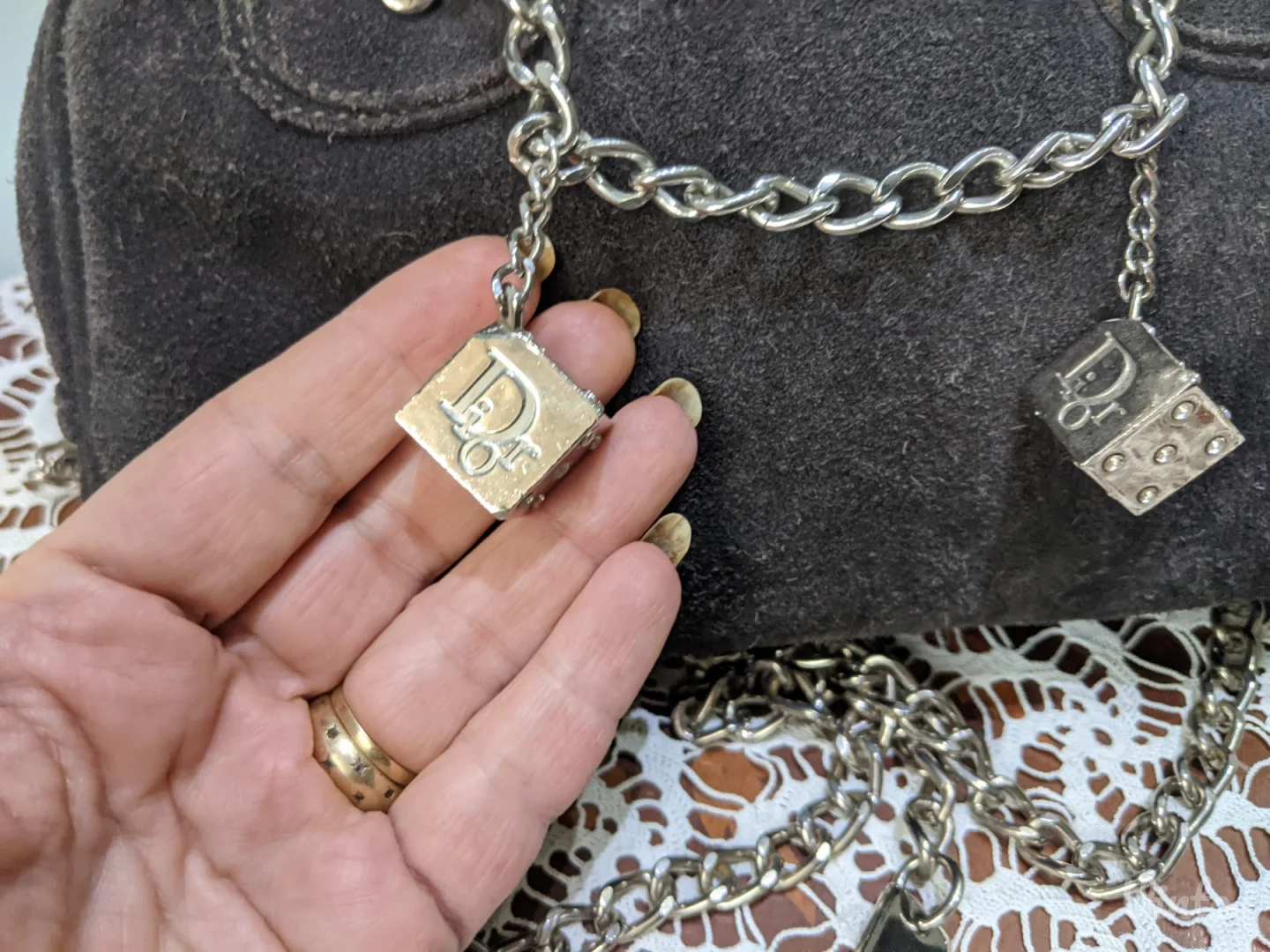 Christian Dior - prirodna koža, velur - model bowling