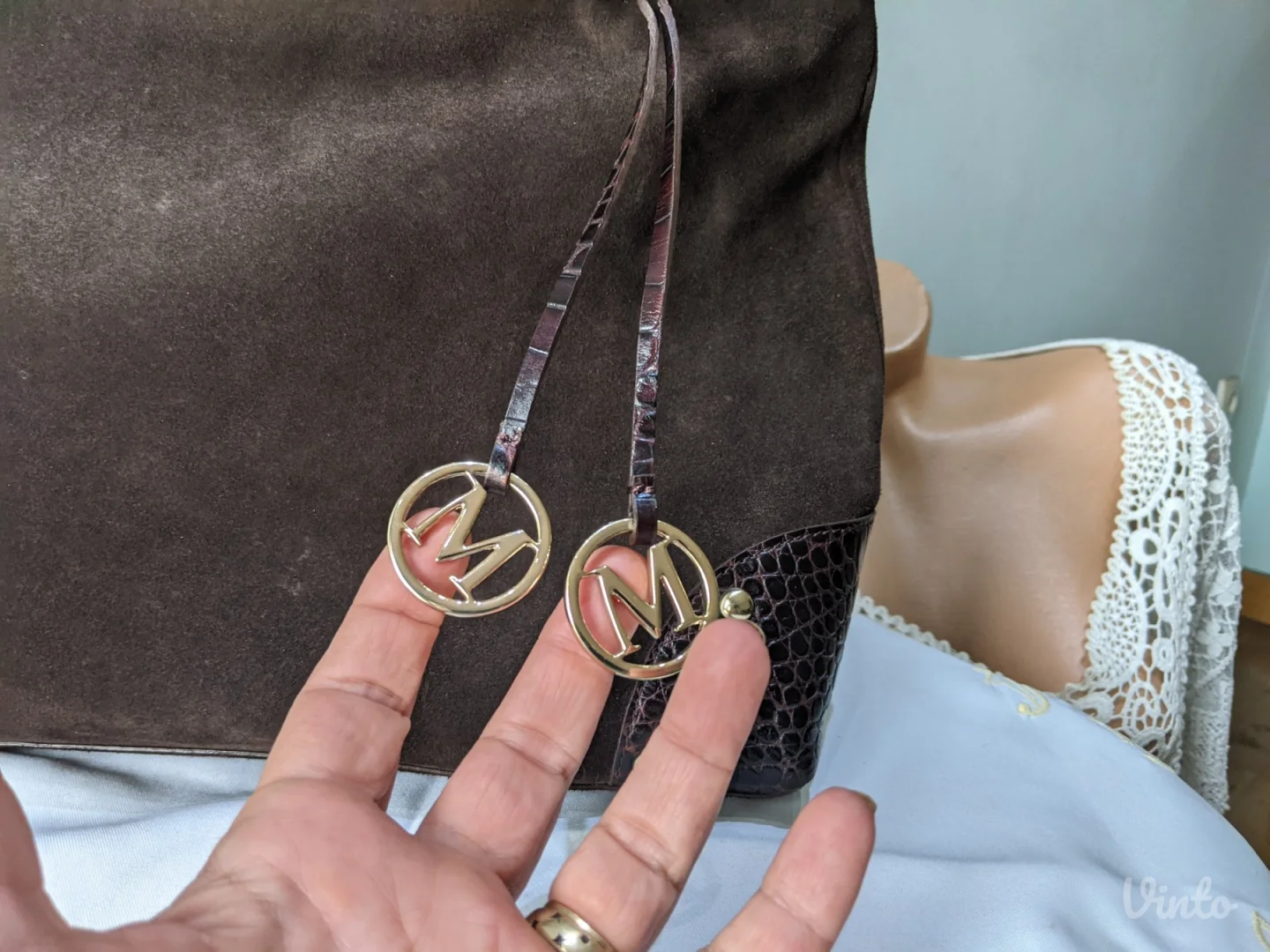 Max Mara - Prirodna koža + Velur - Original - Velika