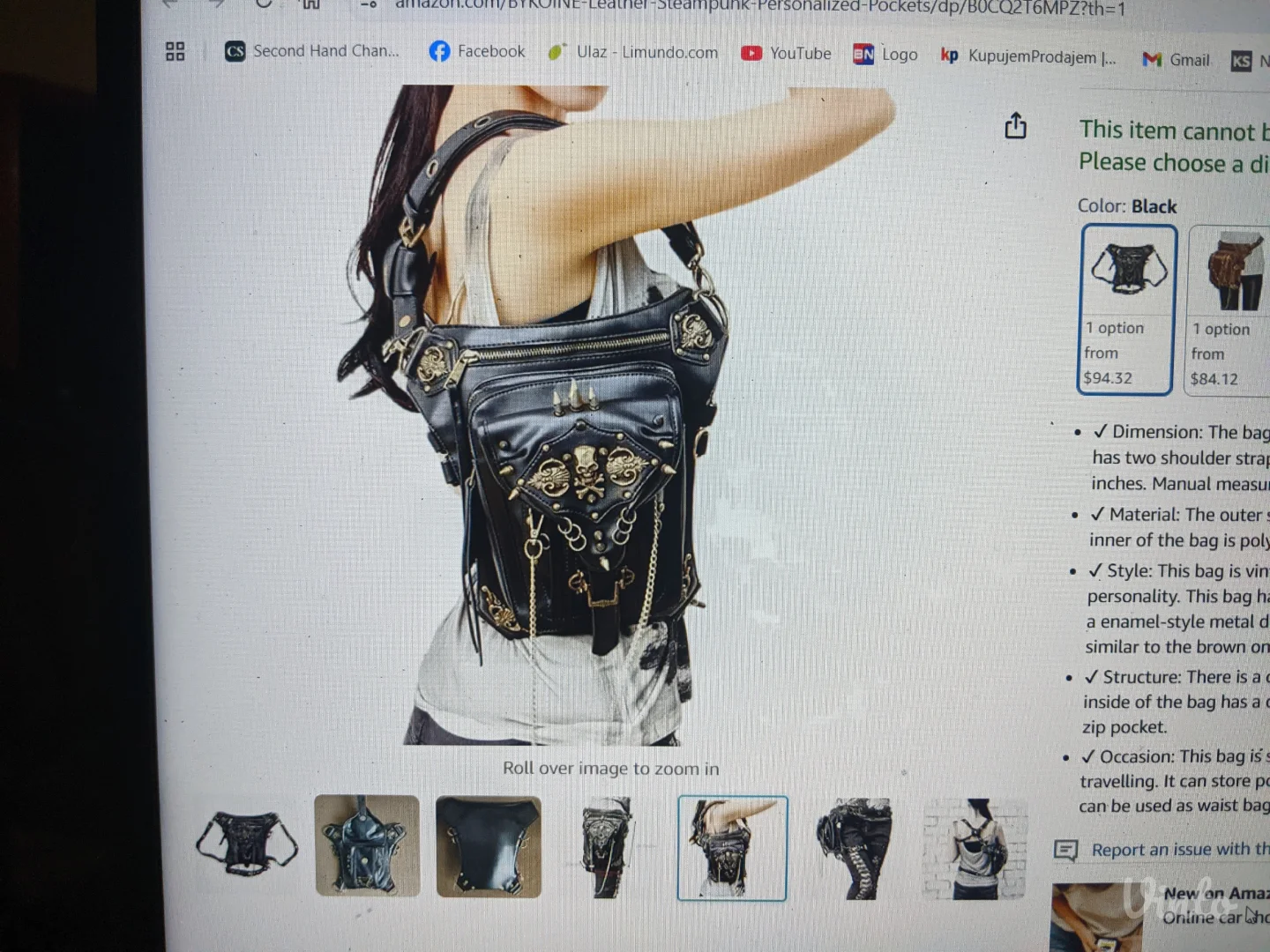 Punk - Bike - Torba - Unisex - Nova