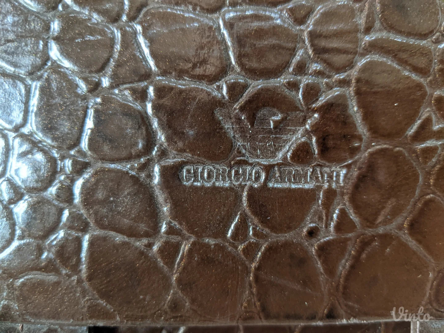 Giorgio Armani -Nova - prirodna koža - kroko lak