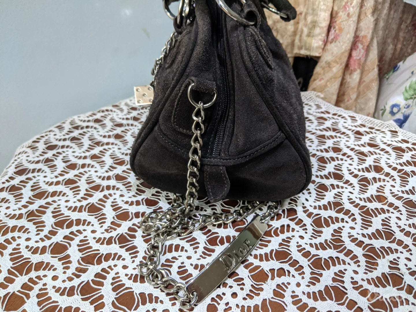 Christian Dior - prirodna koža, velur - model bowling