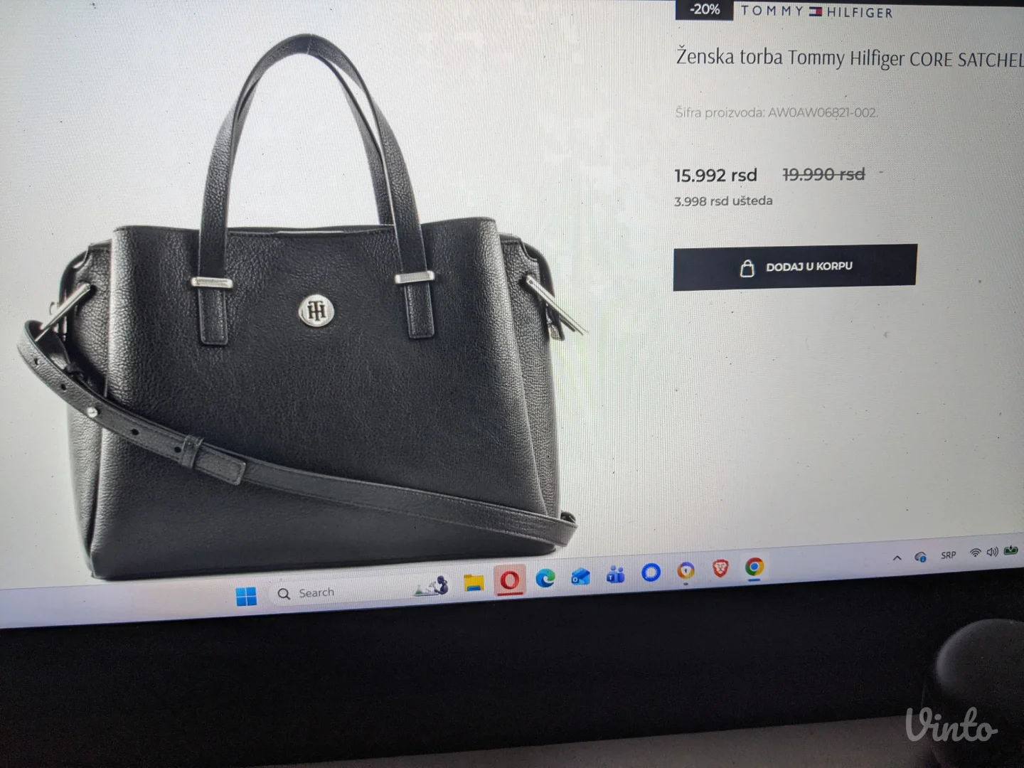 Hugo Boss torba - Original - prirodna koža, sa ser. brojem