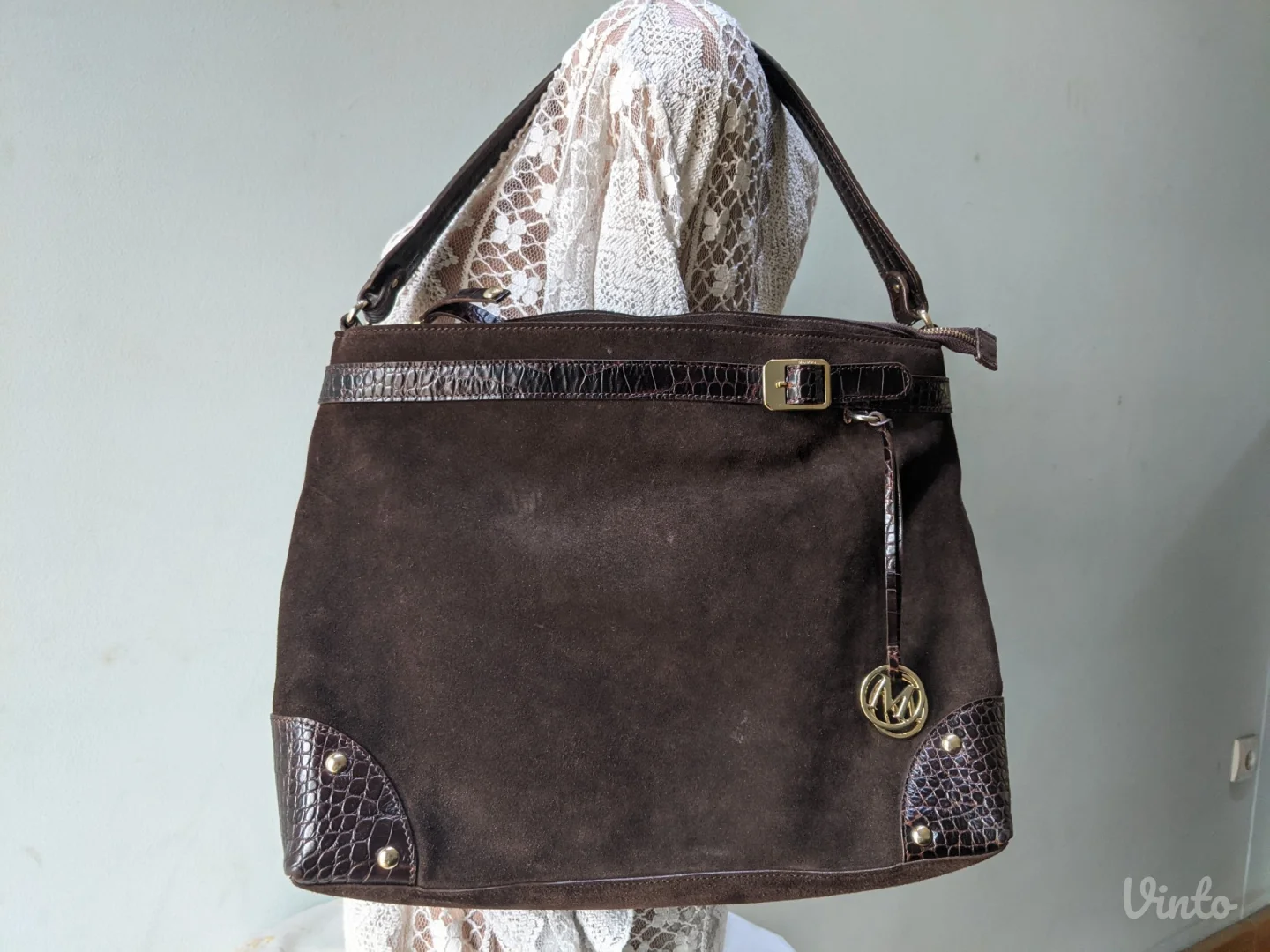 Max Mara - Prirodna koža + Velur - Original - Velika