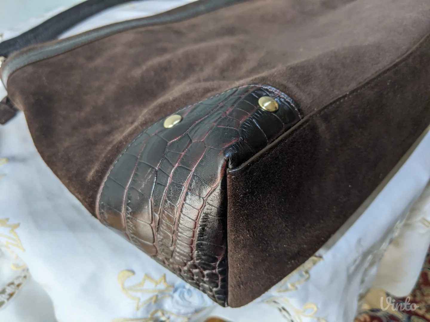 Max Mara - Prirodna koža + Velur - Original - Velika