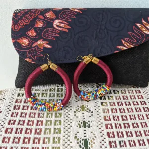 Pismo tašna + minđuše (na poklon) -Made in Kenya- Nova