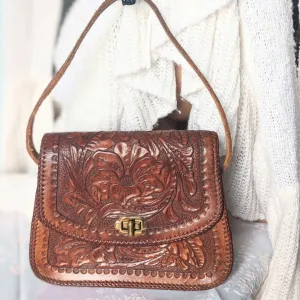 Gravirana tašna od prirodne kože, UNIKAT