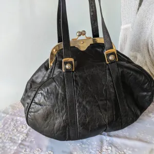 Elegantna tašna, u retro fazonu - Prirodna koža