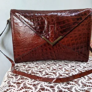 Tašna od prirodne, lak krokodilske kože - NOVA