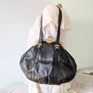 Elegantna tašna, u retro fazonu - Prirodna koža