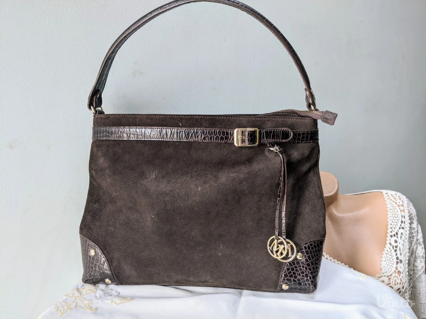 Max Mara - Prirodna koža + Velur - Original - Velika