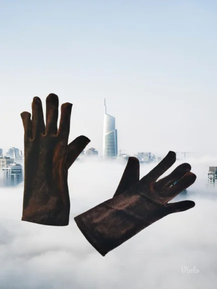 braon plišane rukavice