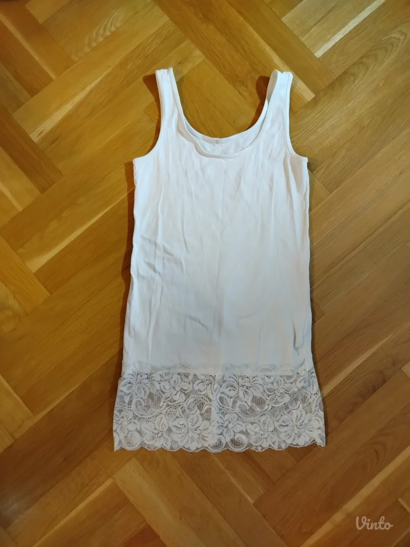 pamučna majica/spavaćica sa čipkom