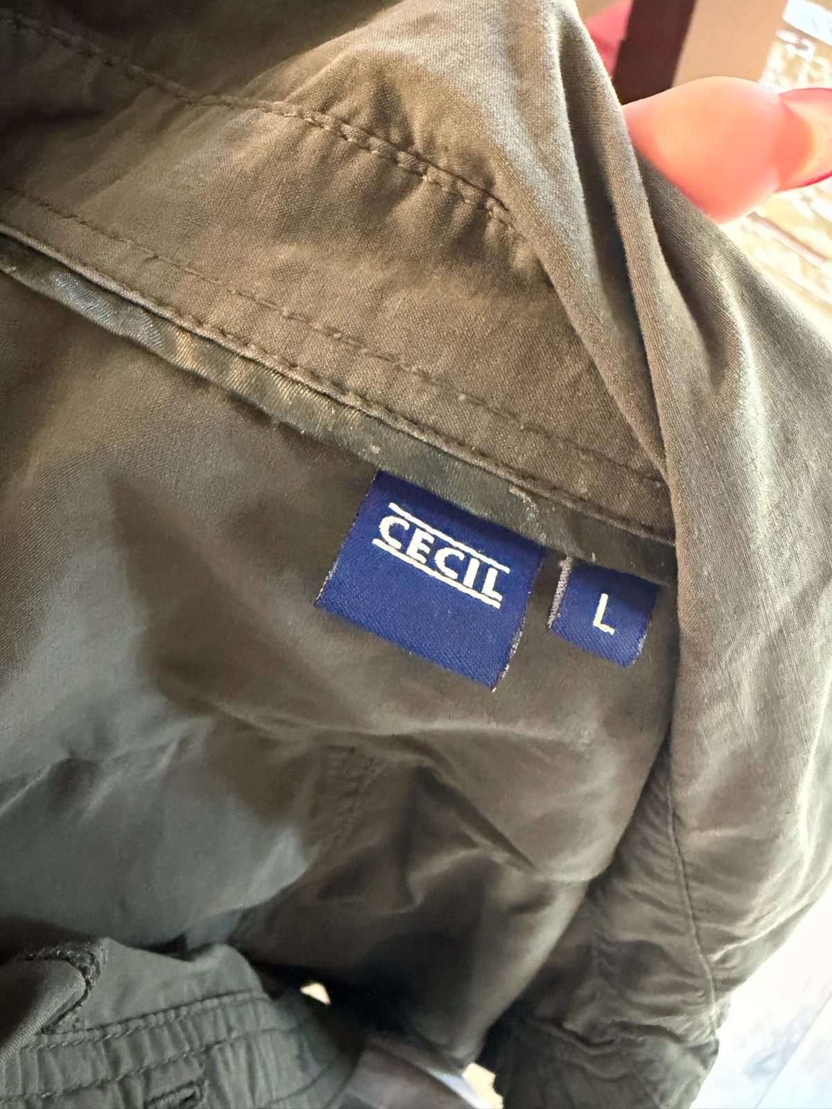 CECIL maslinasto zelena košulja / tunika sa kaišem