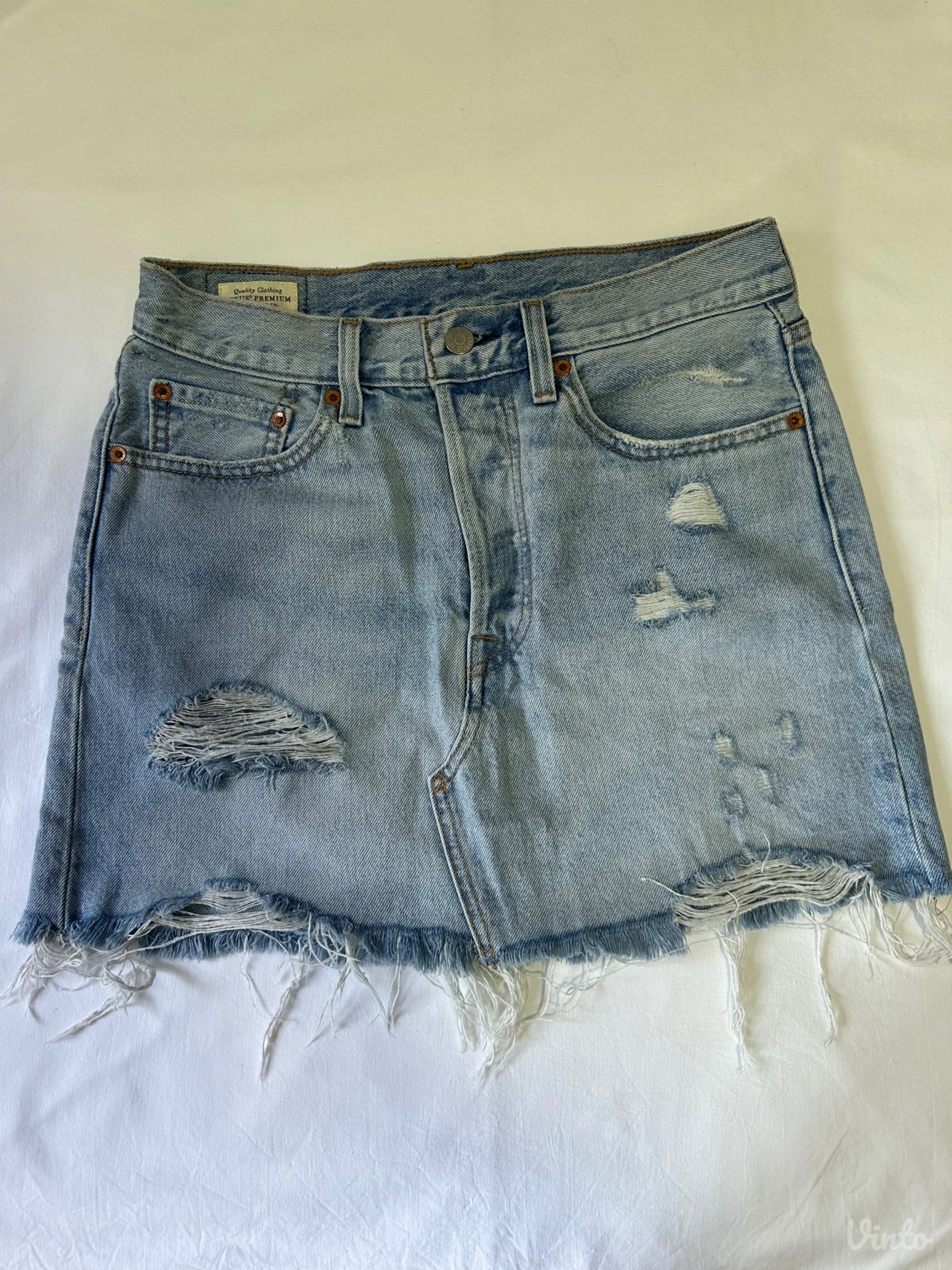 Levis teksas suknja