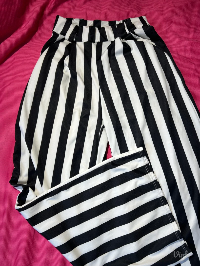 Crno bele zenske pantalone