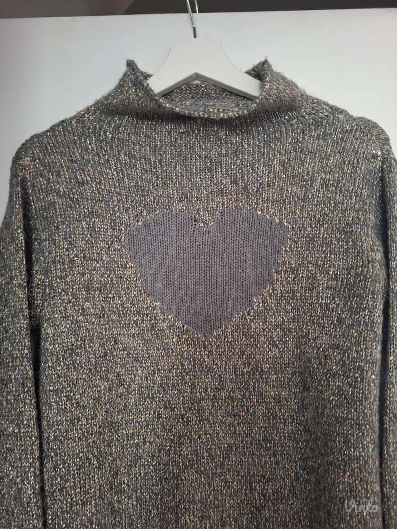 Twinset srebrno zlatni dzemper