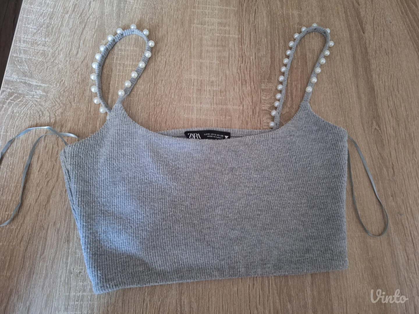 Zara crop top sa biserima