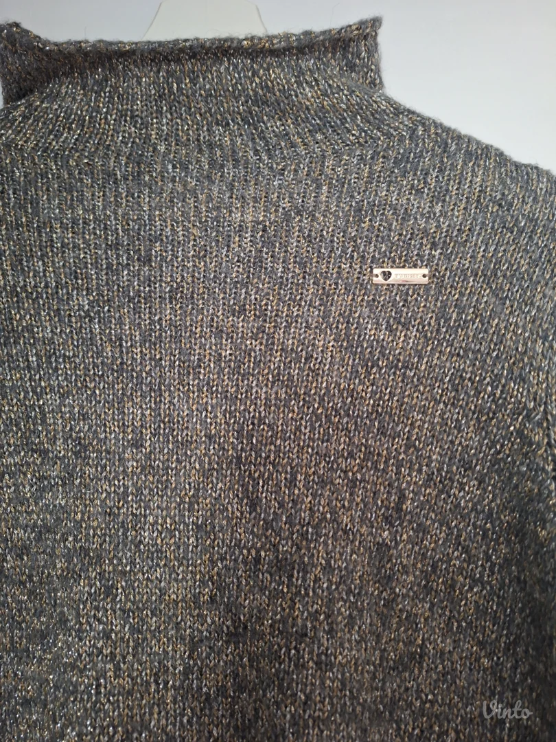 Twinset srebrno zlatni dzemper