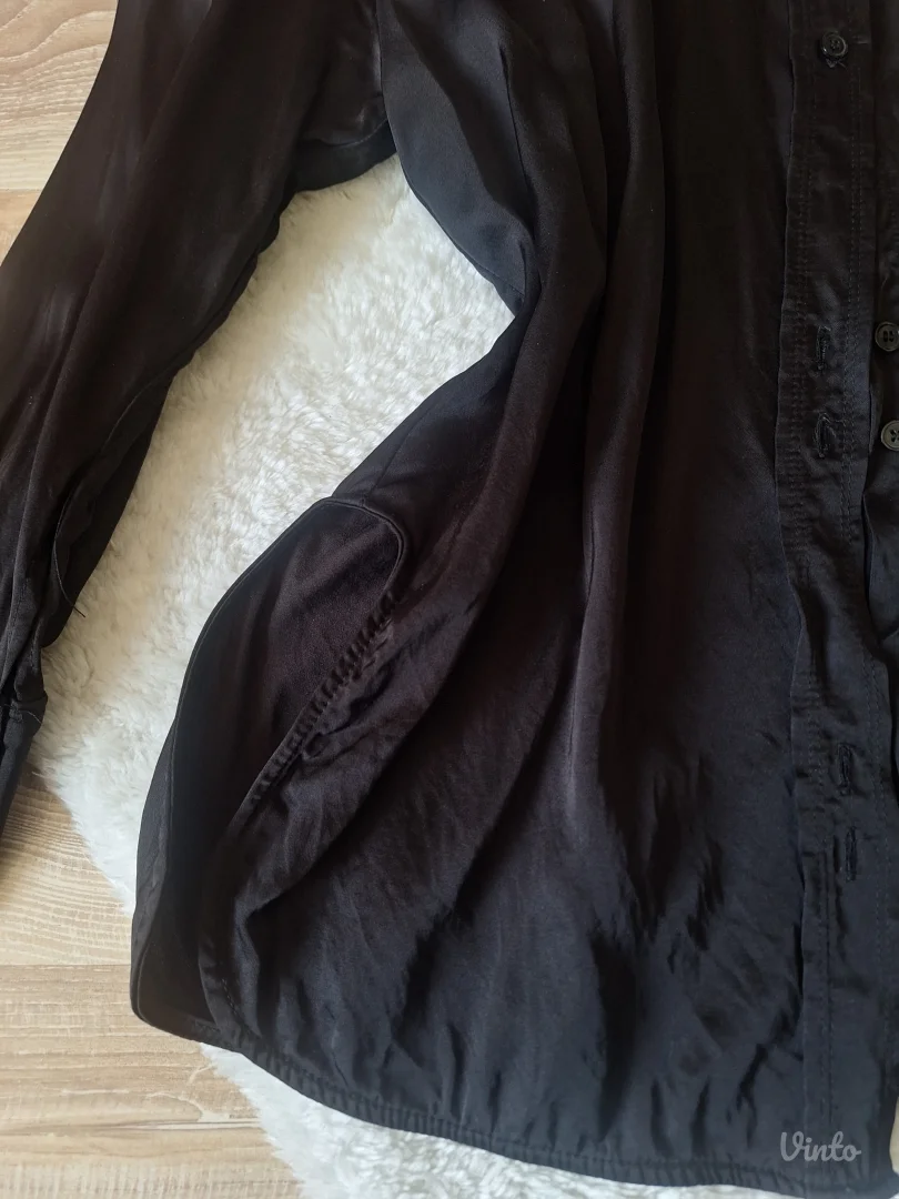 Zara crna satenska kosulja