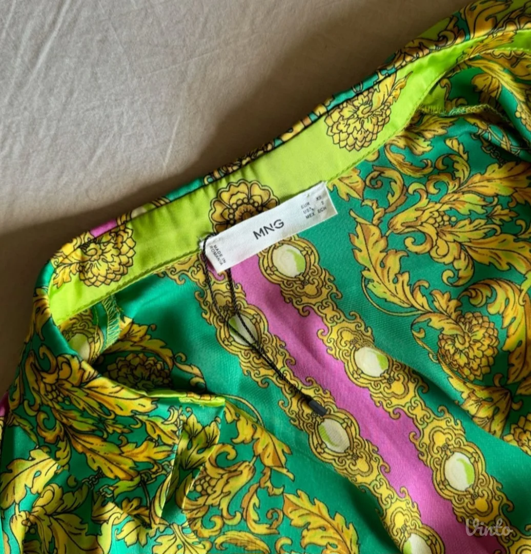 Mango satenska kosulja sa printom