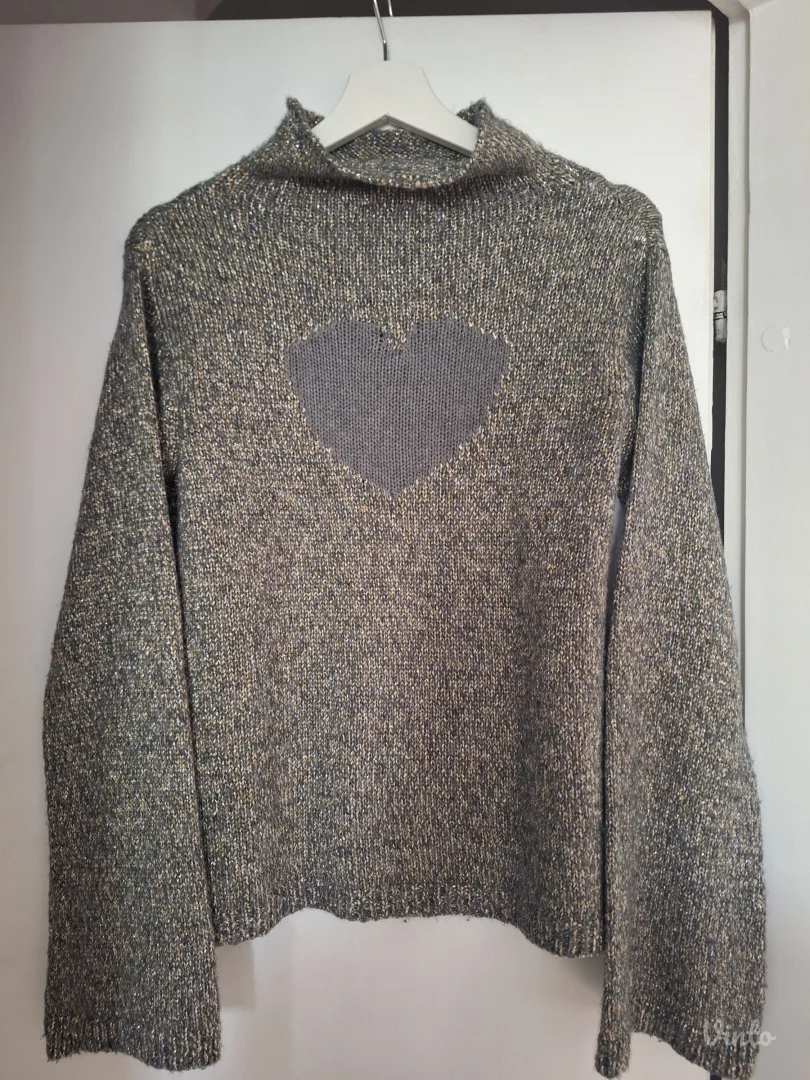 Twinset srebrno zlatni dzemper