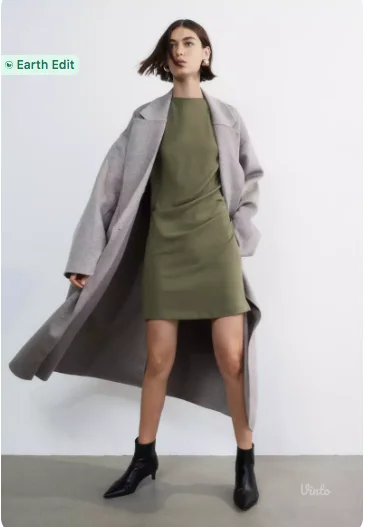 H&M Maslinasto zelena haljina