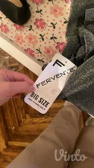 fervente big size haljina sa šljokicama