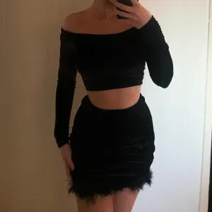 Komplet plišana suknja i top