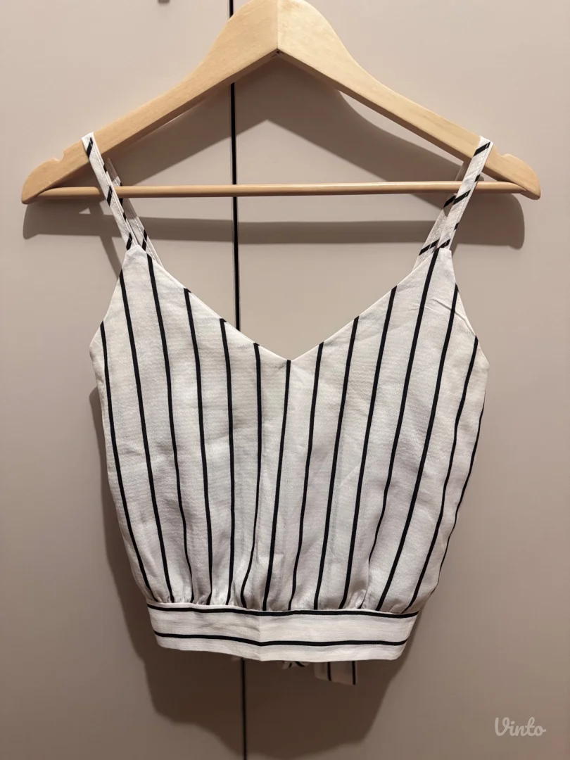 Letnji crop top na pruge – vezivanje na ledjima - veličina S