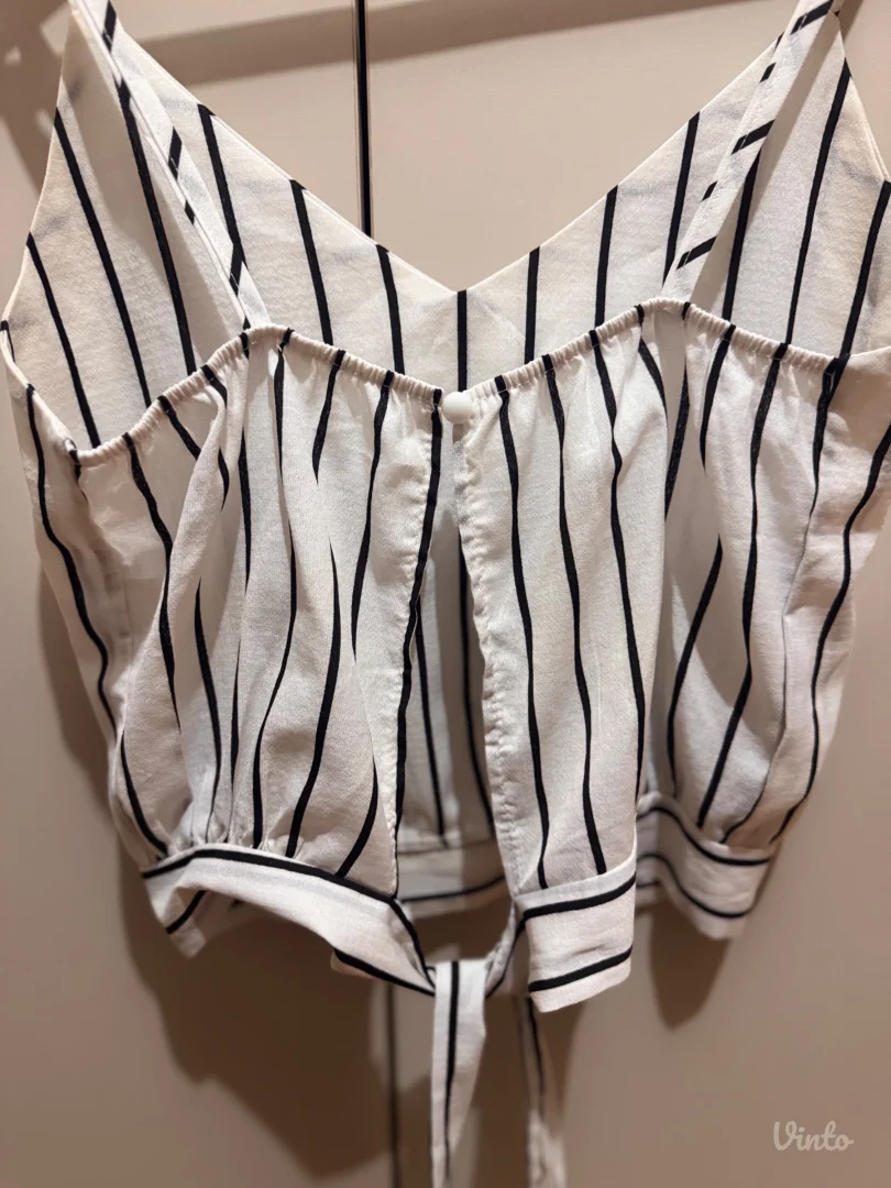 Letnji crop top na pruge – vezivanje na ledjima - veličina S