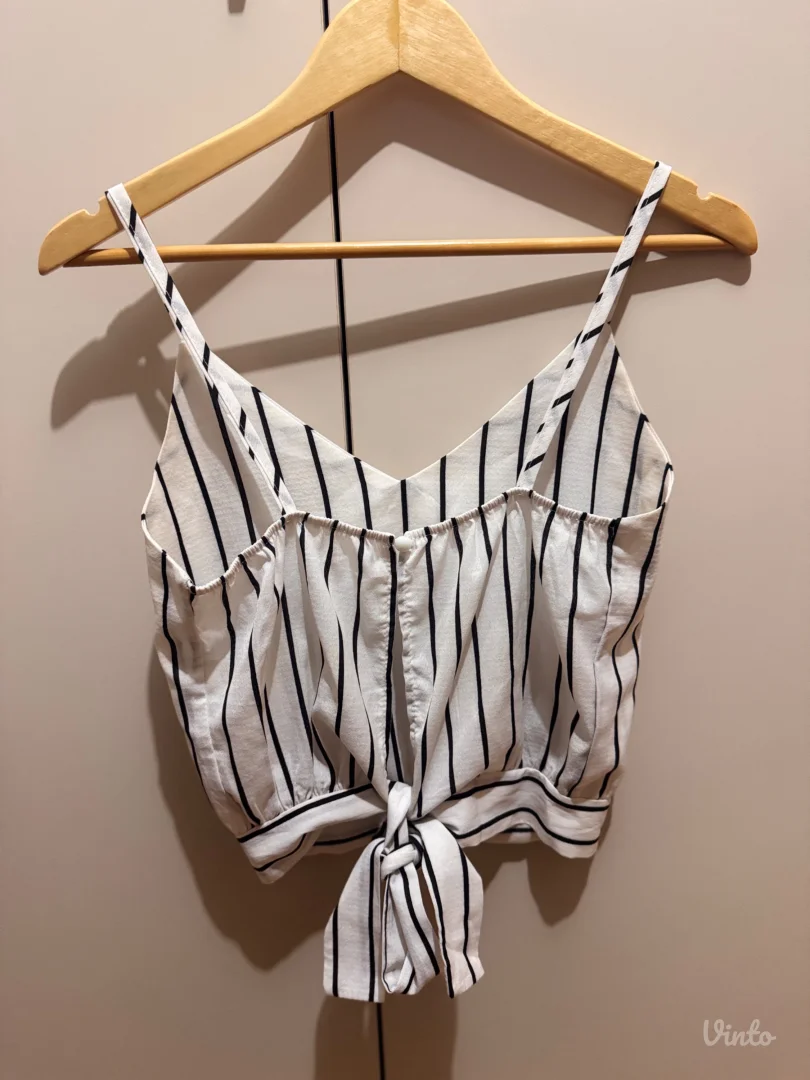 Letnji crop top na pruge – vezivanje na ledjima - veličina S