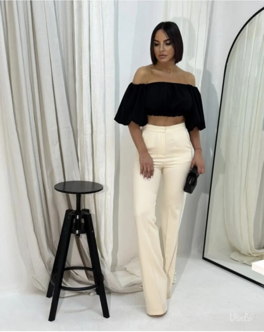 BLONDY zvonaste pantalone visokog struka