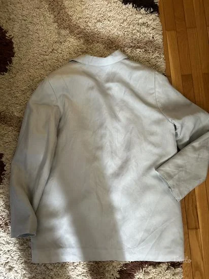 NOVO H&M plavi laneni sako L