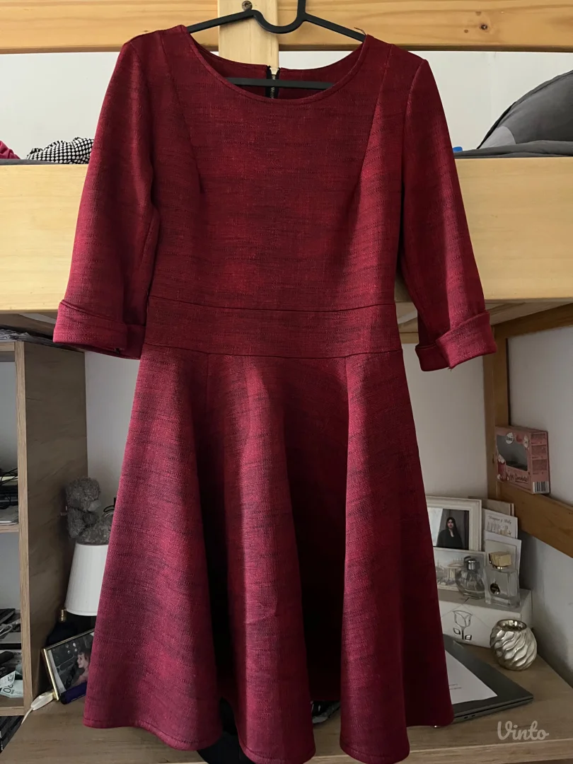 bordo jesenja haljina