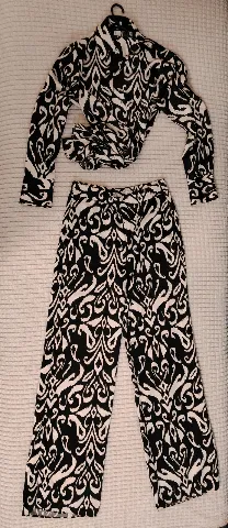 Crno-beli komplet - kosulja i pantalone - S
