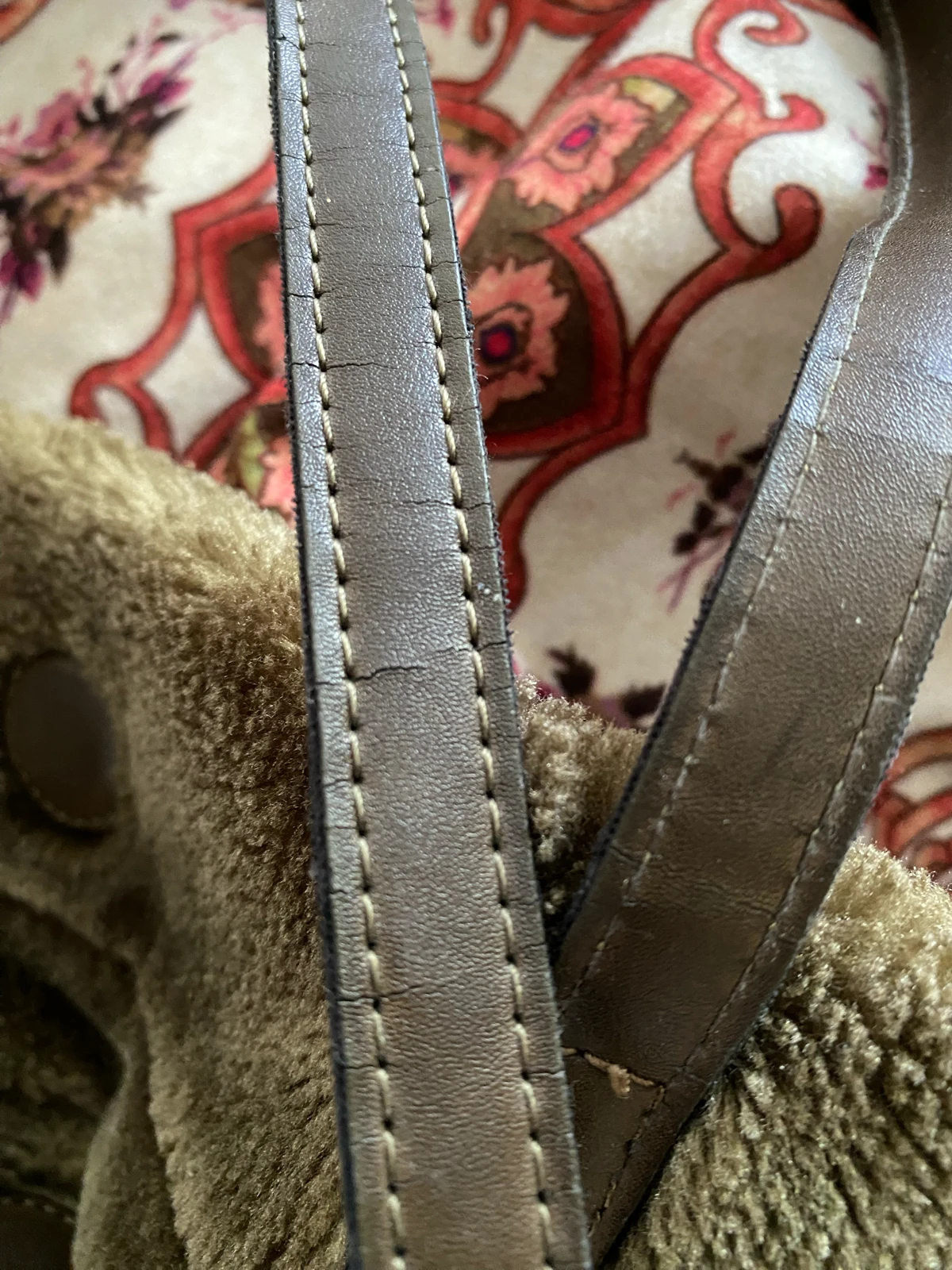 Boho vintage plišana torba