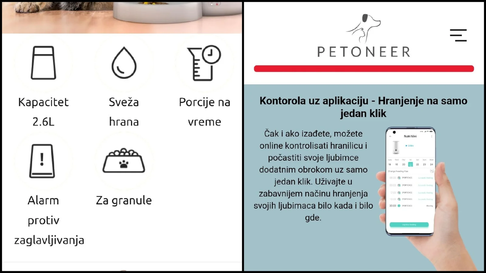 HRANILICA za macke i male pse PETONEER Nutri Mini