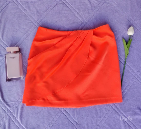 RIVER ISLAND nova narandžasta mini suknja S,M