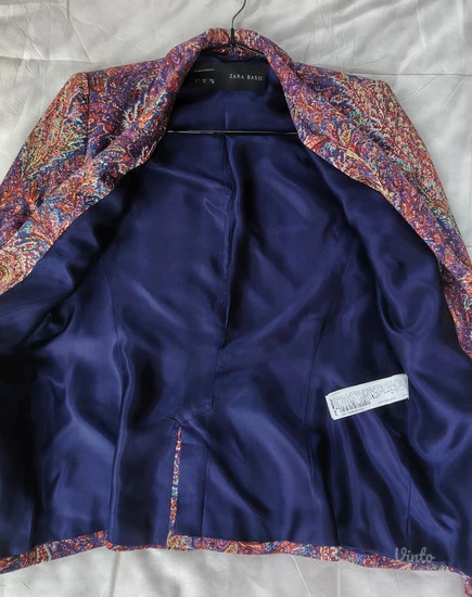 ZARA BASIC Paisley blejzer od viskoze M