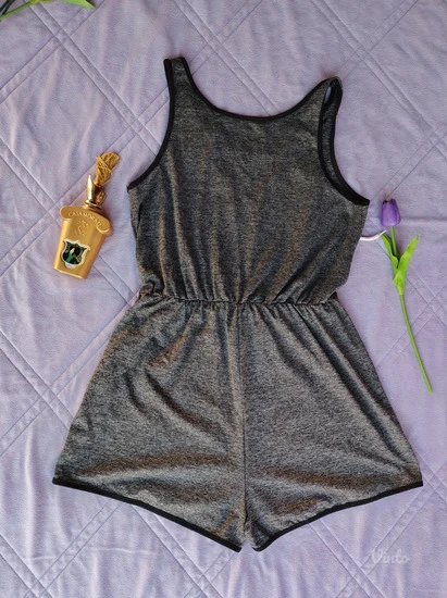 SHEIN sivi letnji rastegljivi kombinezon M/L/XL