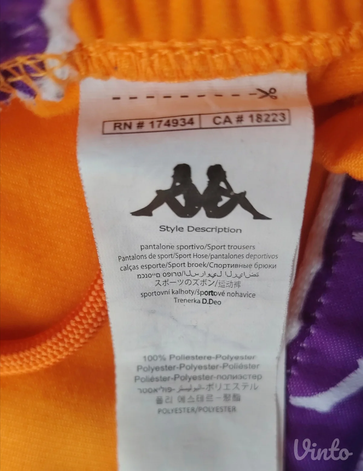 Kappa 222 Banda narandžasta trenerka M / UNISEX