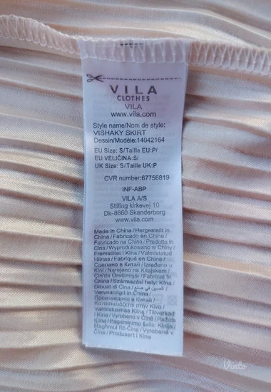 VILA metalik plisirana suknja S/M