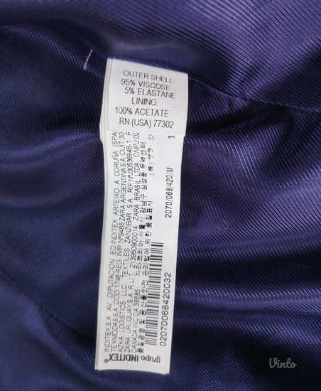 ZARA BASIC Paisley blejzer od viskoze M