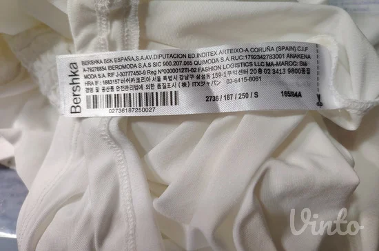 Beli vezeni kombinezon-haljina brenda Bershka S/M