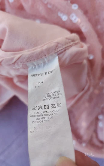 PrettyLittleThing roze šljokica haljina S/36