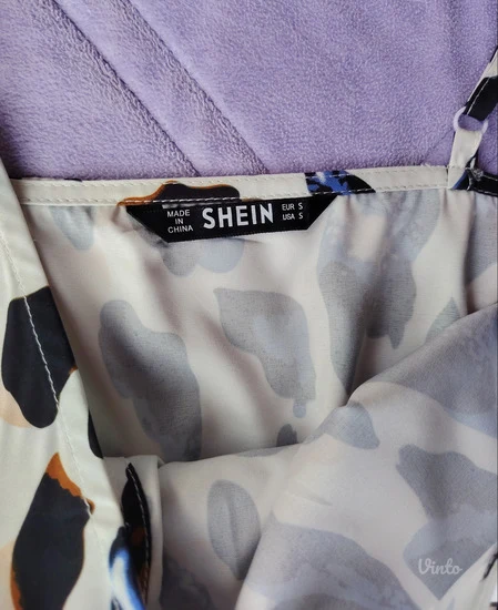 SHEIN atraktivna animal print haljinica S M- NOVO