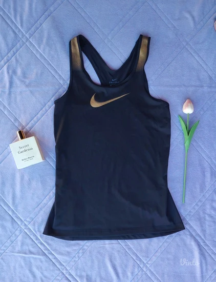 Original NIKE Dri-FIT crno-zlatni top / majica (M)